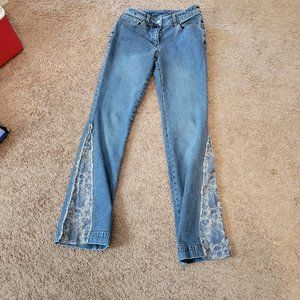 I.N.C Size 2 Women's Denim Stretch Slim Wide Leg Pants